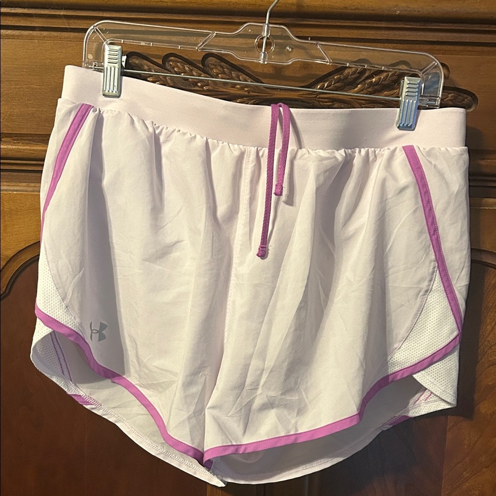 Under Armour Light Lavender and Purple Running Shorts